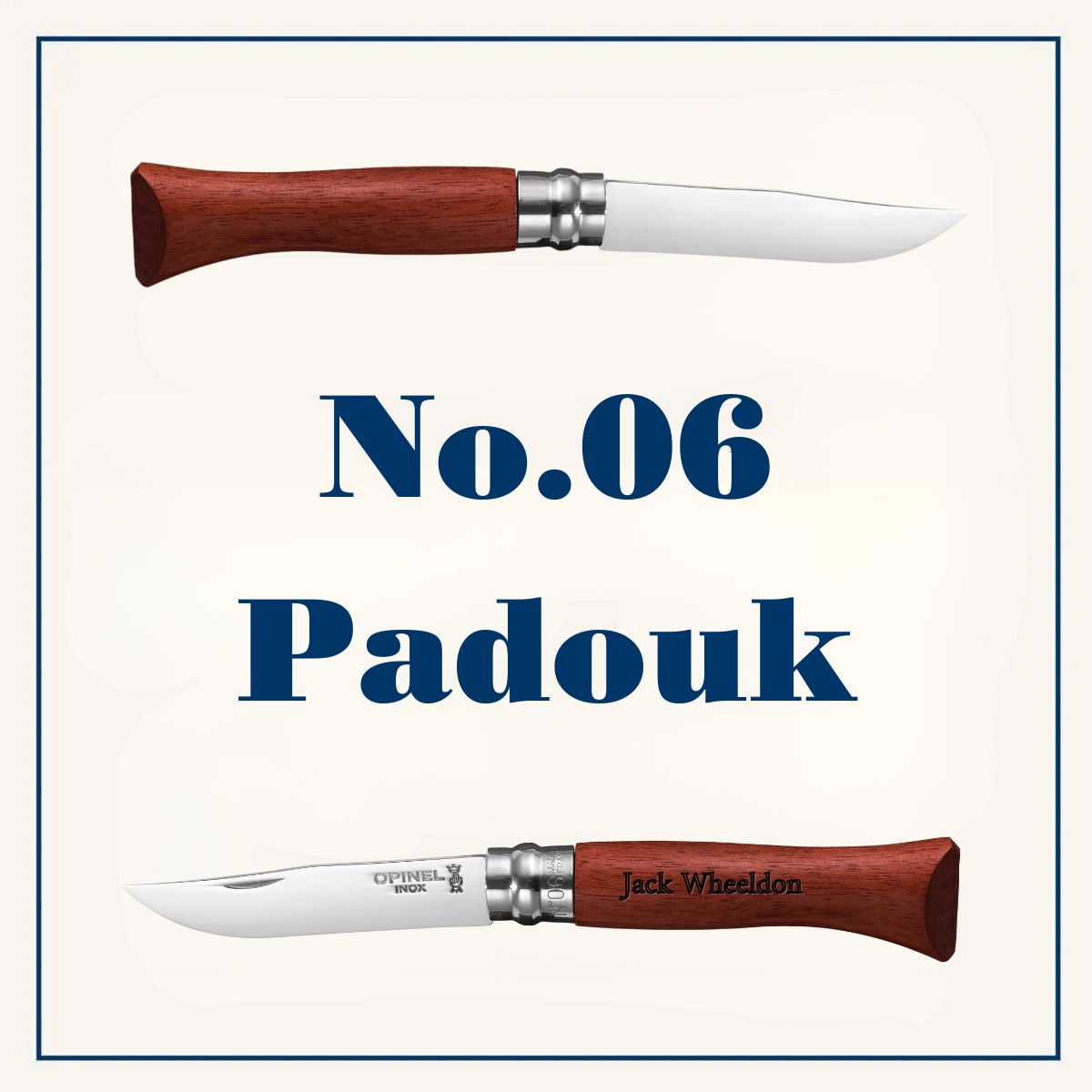 Engraved Gift Bundles | Set of 6 No.06 Stainless Padouk Polished Blade with Gift Box